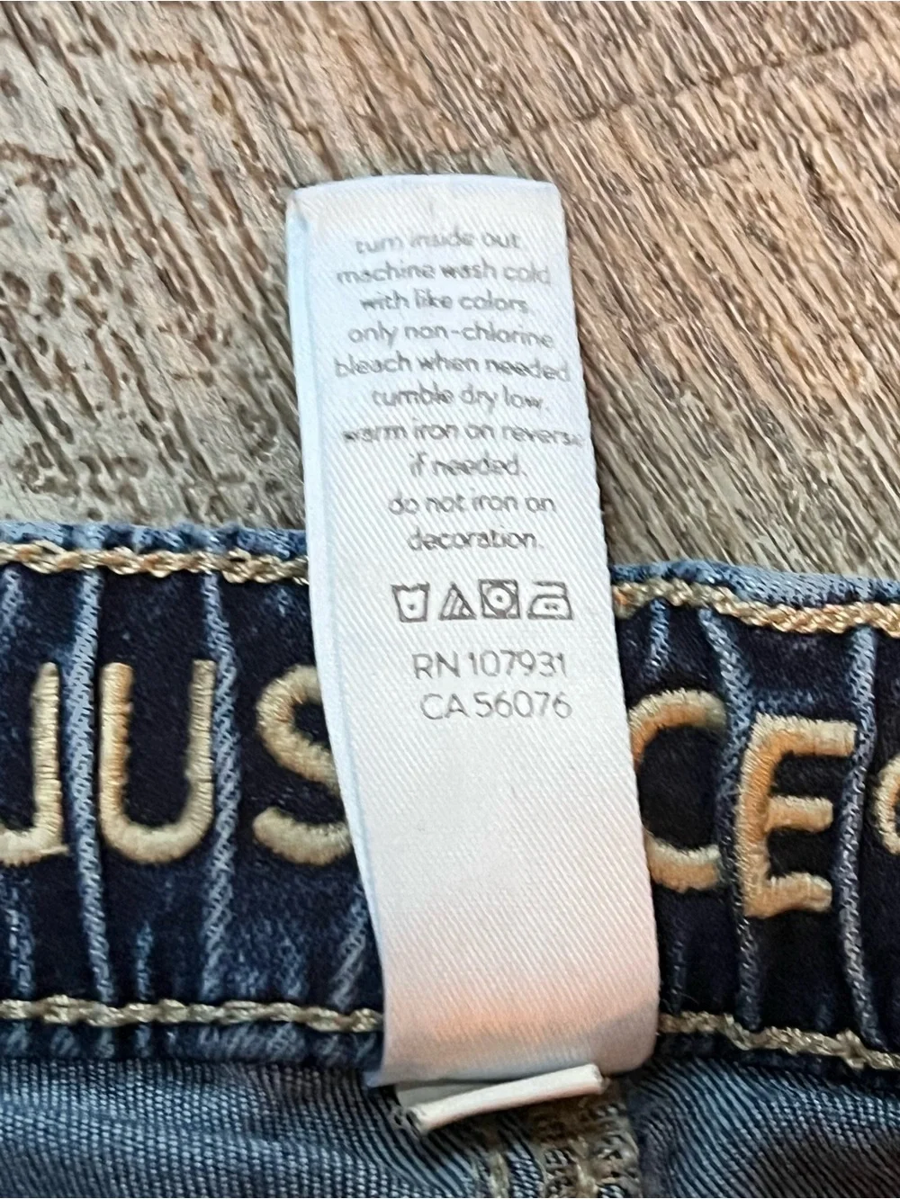 Justice girls size